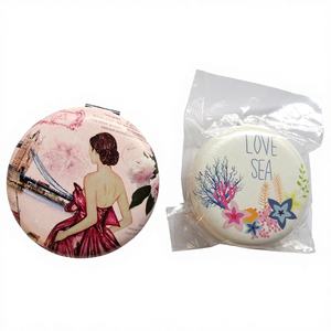 Llavero con Espejo <span class=keywords><strong>de</strong></span> Maquillaje <span class=keywords><strong>de</strong></span> Aleación <span class=keywords><strong>de</strong></span> Zinc Personalizado, Espejo Redondo Pequeño Rosa, Llavero con Flor, Regalo Promocional Ecológico con Logotipo Personalizado - Product Image 3