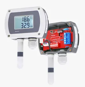 Transmissor de temperatura e umidade para instalação em esteira, com display LCD digital RS485, sensor de temperatura e umidade para estufa