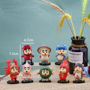 Juguetes de Muñecas 3D, Adorable Figura de Acción de Animal Marino de Dibujos Animados de Shin Chan, Decoración de Pastel y Escritorio, Accesorios de Figuras de Acción, Regalos - Product Image 5