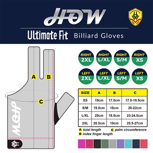 Guante de Billar para Mano Izquierda de 3 Dedos, Transpirable, de Nailon, Antideslizante, para Entrenamiento de Billar y Snooker - Product Image 3