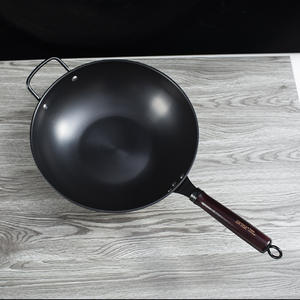 Casseroles de <span class=keywords><strong>Wok</strong></span> de haute qualité de 32cm, pas de rouille, casserole de cuisine domestique, couvercle en verre, cuisinière à Induction, <span class=keywords><strong>Wok</strong></span> - Product Image 4