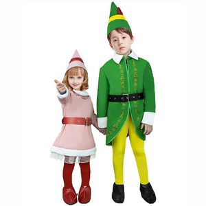 Nuevo Disfraz Navideño Infantil para Fiestas de Disfraces, Traje de Papá Noel Verde y Rosa para Niños y Niñas, Disfraz de Buddy the Elf para Niños - Product Image 2