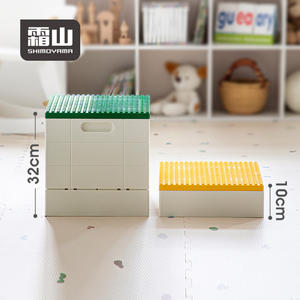 SHIMOYAMA, organizador de almacenamiento de juguetes para niños, <span class=keywords><strong>caja</strong></span> de almacenamiento plegable Compatible con bloques <span class=keywords><strong>Lego</strong></span>, contenedor de almacenamiento de uso doméstico - Product Image 3