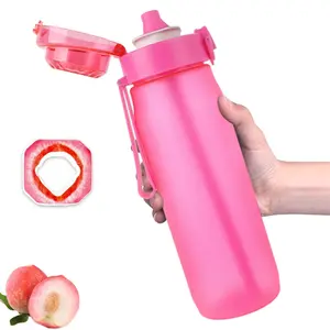 कस्टम BPA मुक्त ट्राइटन फ्लेवरिंग पानी की बोतल सेट 0 चीनी फल सुगंधित एयर फ्लेवर्ड अप पानी की बोतल फ्लेवर पॉड इंसर्ट के साथ
