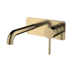 Filigran UPC CE Wrass banyo yüz lavabo musluk pirinç fırçalanmış altın gizli lavabo banyo muslukları