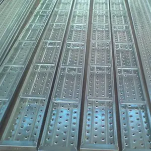 Galvanized Steel Catwalk Metal Scaffolding Painted Plank Pedal Walk Through With Hooks For Building