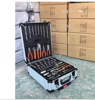 Ensemble d'outils de réparation automobile CR-V de 187 pièces, coffret rigide à roulettes, kit de clés à douilles pour mécanicien avec poignée de chariot pour garage et atelier
