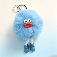 Porte-clés en peluche façon fourrure de lapin, style mignon et audacieux, breloque de dessin animé, ornement pour sac et voiture, cadeau pour couples