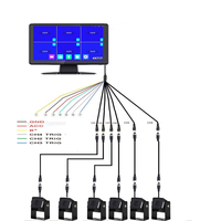 Caméra DVR de véhicule 10.36 pouces 6 canaux 1080P grand Angle avec mode de stationnement de détection de mouvement pour voitures camions chariots élévateurs grues