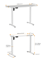 Meubles de bureau à domicile modernes, table réglable en hauteur, ergonomique, électrique, double moteur, pour ordinateur, étude, position assise et debout