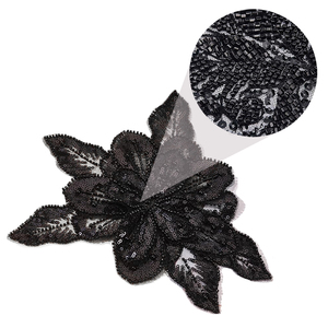 Vendite di fabbrica tessuto Tulle fiore per la decorazione del vestito fiori di nozze Appliques per la <span class=keywords><strong>sposa</strong></span> perline fiore Patch personalizzato - Product Image 5