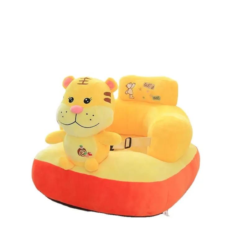 Ücretsiz örnek kaplan koltuk ile hayvan şeklinde minder bebek peluş kanepe bebek güvenlik kanepe çocuk peluş oyuncaklar bebek için