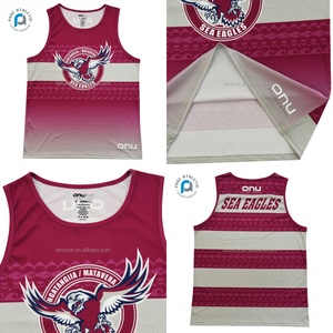Tinh Khiết Tùy Chỉnh Cảm Ứng Bóng Đá <span class=keywords><strong>Singlets</strong></span> Thăng Hoa In Nrl Giải Đấu Bóng Bầu Dục Tank Top Người Đàn Ông Của Thể Thao Đào Tạo <span class=keywords><strong>Singlets</strong></span> Cho Bán Buôn - Product Image 4