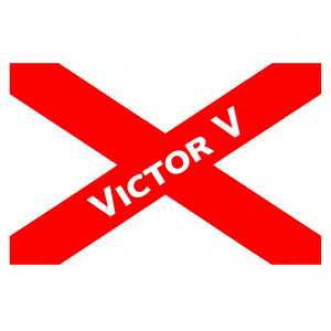 Drapeau de signalisation nautique Victor V 150x180cm, drapeau de communication maritime - Product Image 2
