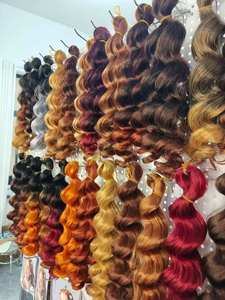 Cheveux synthétiques italiens pour femmes noires, coupe courte bob, style bohème <span class=keywords><strong>avec</strong></span> boucles lâches françaises, tresses en boîte - Product Image 6