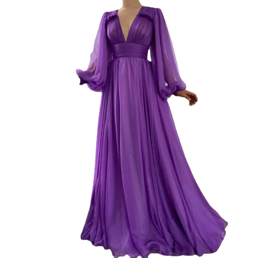 Prom Dresses Gorgeous Ball Gown Sweetheart Purple tulle Split Beading Gown Elegant Burgundy Lady Full Length Robe De Soiree