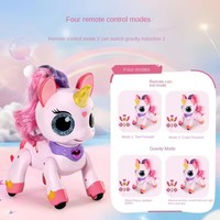 Nouveauté Jouets animaux télécommandés mignons pour filles Jouets interactifs à détection de geste par gravité Animaux télécommandés licorne avec lumière et musique