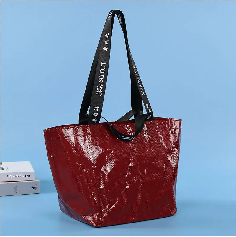 Eco barato atacado personalizado saco promocional reciclado Tote Pp tecido laminado plástico sacolas de compras