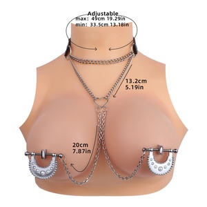 ที่หนีบหัวนมสแตนเลส QKKQ 304 พร้อมสายหนังรัดคอ BDSM อุปกรณ์รัดหน้าอก ที่หนีบหัวนมแบบเซ็กซี่ ของเล่นทางเพศสำหรับผู้หญิงและผู้ชาย - Product Image 5