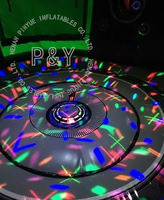 Château Gonflable Commercial DJ Disco Dome pour Fêtes Dansantes, Structure Gonflable Personnalisée avec LED pour DJ et Soirées Disco
