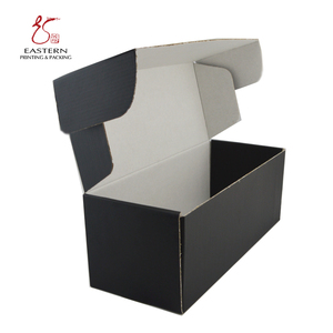 Boîtes <span class=keywords><strong>d</strong></span>'expédition en carton ondulé noir mat personnalisées petite enveloppe postale avec logo en relief pour les produits électroniques 3C - Product Image 6