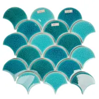 Azulejos de mosaico de cerámica para pared de baño, azulejo de mosaico para piscina de hotel, contra salpicaduras