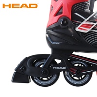 Patins à roulettes réglables de niveau 4 HEAD Professional pour garçons - Patins à roulettes pour sports de plein air pour garçons - Patins à roulettes à grande vitesse pour extérieur