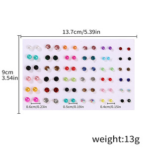 Boucles d'oreilles pour enfants, ensemble de pierres précieuses en résine de fruits colorés, hypoallergéniques, bijoux cadeaux - Product Image 4