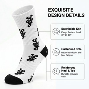 Calcetines Deportivos Transpirables y Duraderos con Logotipo Personalizado, MOQ Bajo, de Algodón Peinado, Antiolor, Ecológicos e Hipoalergénicos para Correr - Product Image 2