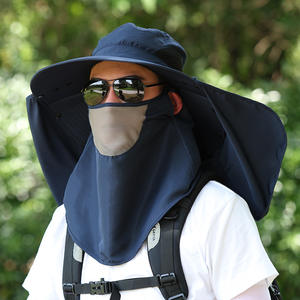 Sombrero de Sol de Verano para Hombre con Protección Facial, Transpirable, Protección UV, Sombrero de Pescador, Gorra de Pesca para Exteriores, Color Caqui - Product Image 2