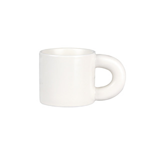 แก้วเซรามิกเรียบง่าย สีขาวงาช้าง มีหูจับ สำหรับเป็นของขวัญรับปริญญา ลายการ์ตูน แก้วเดี่ยว - Product Image 1