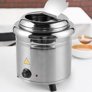 Ensemble de <span class=keywords><strong>buffet</strong></span> chauffe-soupe électrique argenté Pot en acier inoxydable chauffant la restauration pour les traiteurs Restaurant Hôtel Affichage de mariage - Product Image 4