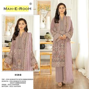 ชุดปากีสถานที่มีคุณภาพสูงปักลายเรียงตามลำดับ3มม. เสื้อผ้าทำงานปากีสถาน - Product Image 2