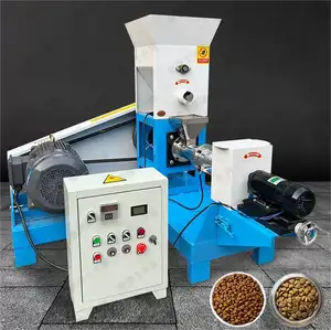 100-200 KG/H Machine de fabrication de nourriture pour chat et chien flottant poisson-chat alimentation granulés extrudeuse prix de la Machine à vendre