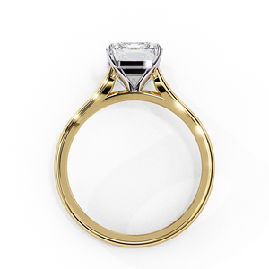 Bague en or jaune sertie de diamants pour femme, look luxueux, style élégant, bijou tendance pour tous les jours, idée cadeau - Product Image 1