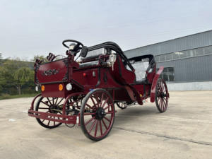 Chariot royal de tourisme luxueux à quatre roues, chariot tiré par des chevaux - Product Image 4
