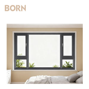 Fenêtres <span class=keywords><strong>à</strong></span> battant en aluminium insonorisées en verre <span class=keywords><strong>à</strong></span> double vitrage <span class=keywords><strong>à</strong></span> bas prix pour la réduction du bruit des condos - Product Image 1