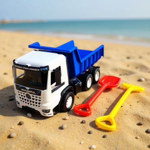 Heavy Duty Plastic Dump Truck Sand <b>Toy</b> <b>Set</b> with Shovel and Rake for Kids Beach Play - Product Image 2