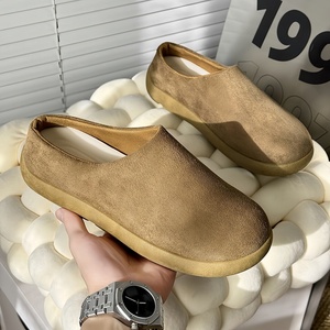 Mules personnalisées pour femmes, dernières tendances, vente en gros, chaussures plates décontractées en daim, style sabot <span class=keywords><strong>de</strong></span> <span class=keywords><strong>jardin</strong></span>, avec nœud, respirantes et résistantes à l'usure - Product Image 4