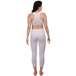 Leggings de yoga d'entraînement taille haute et soutien-gorge 2 pièces ensemble solide costumes de sport de fitness personnalisés pour les femmes options de taille disponibles - Product Image 2