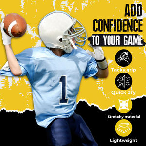 Sarung Tangan American Football Ringan Anti-Selip Telapak Silikon Kuning Pergelangan Tangan Dapat Disesuaikan Logo Kustom Sarung Tangan Olahraga - Product Image 4