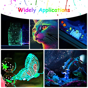 Hochwertige reichhaltige Pigmente Unsichtbares Glühen Acryl-Bastel farbe, im Dunkeln leuchtende Farbe für Leinwand, Stein, Holz, wasserdicht - Product Image 4