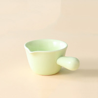Tasse à lait multifonctionnelle en céramique, mini-tasse à sauce pour steak, cuillère à lait, pot à sucre rond, 100 ml, ustensiles à café