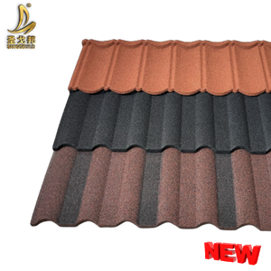 Tôle de toiture en aluminium du Cambodge, 55% de zinc, tuiles de toiture en métal revêtues de pierre <span class=keywords><strong>pour</strong></span> <span class=keywords><strong>maison</strong></span> préfabriquée en conteneur - Product Image 3