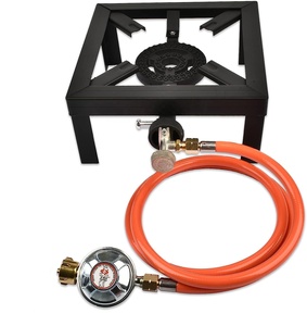 Réchaud à <span class=keywords><strong>gaz</strong></span> propane monobloc avec régulateur réglable 60000 PSI et tuyau en acier tressé pour la cuisson en extérieur - Product Image 6