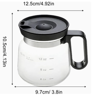 Mug en verre borosilicate de 16 oz avec poignée, couvercle anti-déversement, paille et graduations pour café glacé, thé et jus – Vente en gros
