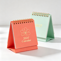 Kalender Meja Kertas Cetak Kustom Langsung dari Pabrik 2027 Desain Mini Lucu Perencana Bulanan untuk Hadiah Sekolah Anak