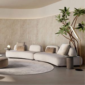 Set di Divani Curvi Angolari a 7 Posti <span class=keywords><strong>da</strong></span> Pavimento Componibili Sezionali di Design Italiano Moontree per Soggiorno Moderno - Product Image 3