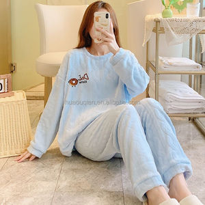Pijamas <span class=keywords><strong>de</strong></span> <span class=keywords><strong>Franela</strong></span> para <span class=keywords><strong>Mujer</strong></span>, Invierno, Diseño Dulce <span class=keywords><strong>de</strong></span> Dibujos Animados, Manga Larga, Suaves, Cómodas, Térmicas, Tallas Grandes - Product Image 2