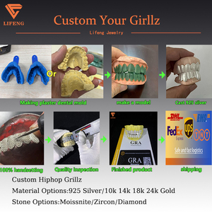 Tùy chỉnh vvs moissanite grillz hip hop phong cách Iced out Baguette cắt kim cương 925 Bạc đồ trang sức mỹ răng grillz cho nam giới phụ nữ - Product Image 5